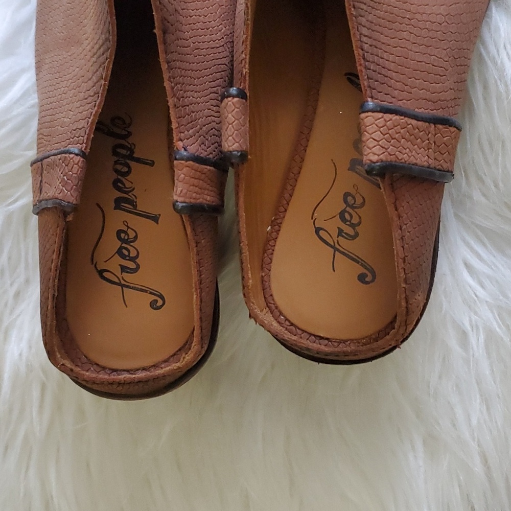 Free people Marfa  brown cowboy  western mule shoe size 6.5 - Picture 5 of 15
